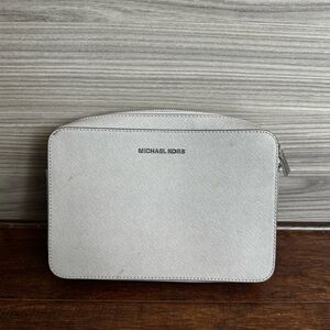 Michael Kors Saffiano Leather Grey Crossbody Bag